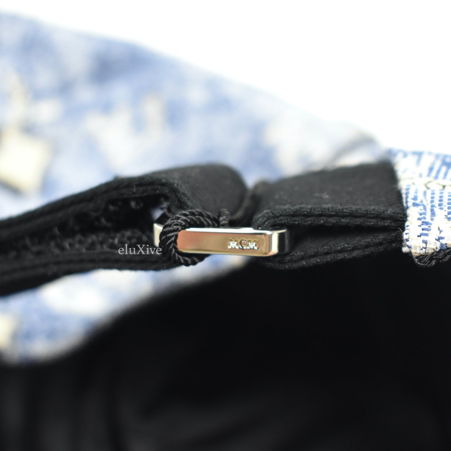MCM - Blue Tapestry Monogram Logo Hat