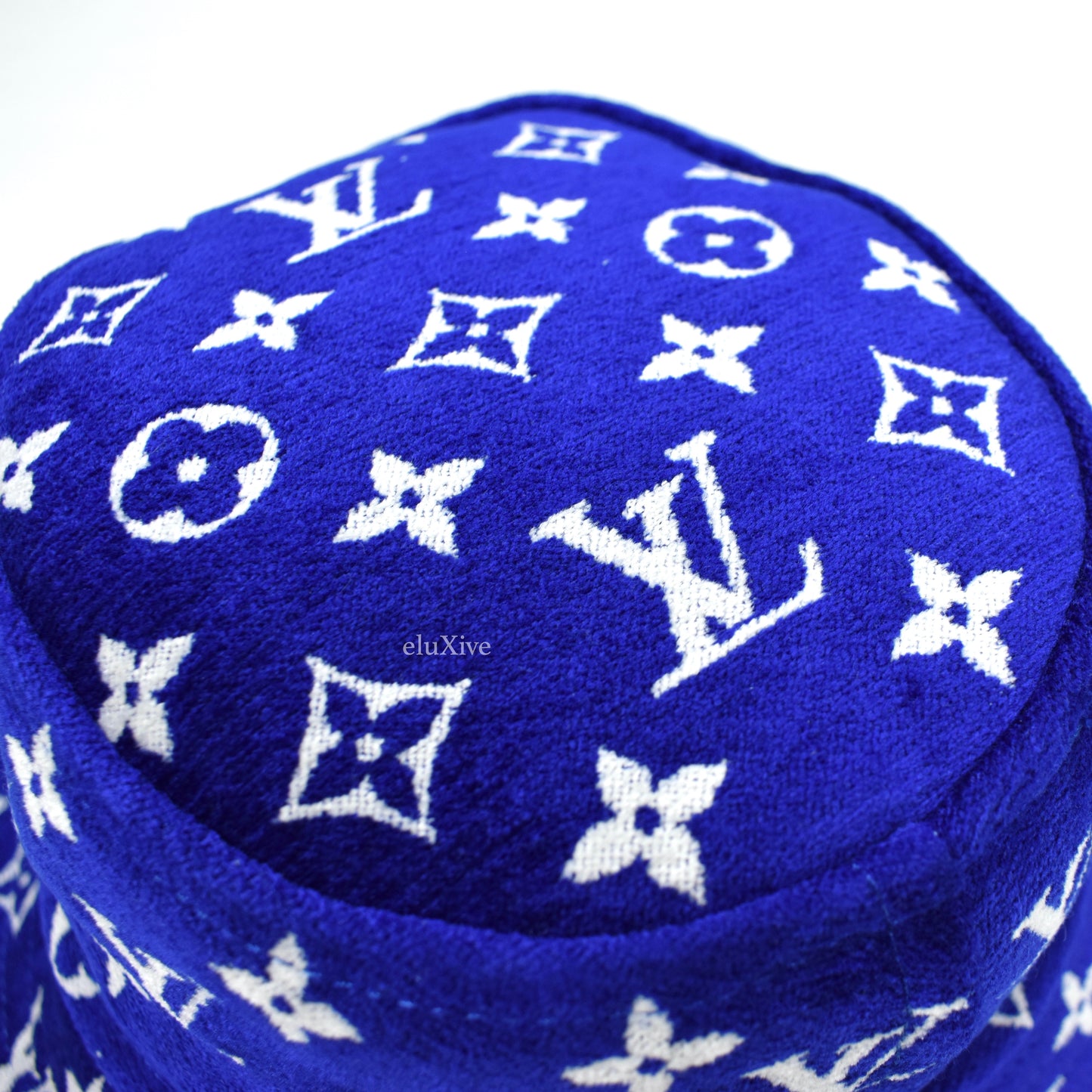 Louis Vuitton - LV Match Logo Woven Bucket Hat (Blue/White)