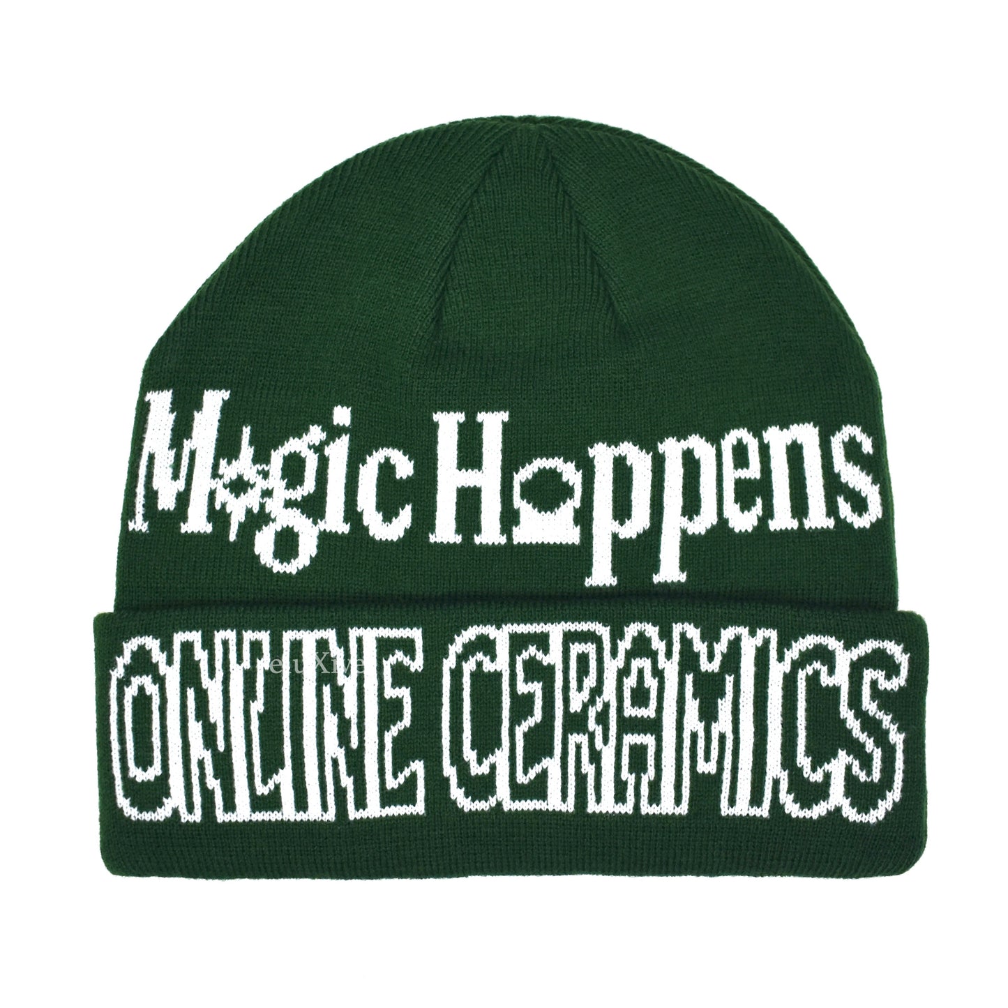 Online Ceramics - Magic Happens Logo Beanie (Dark Green)