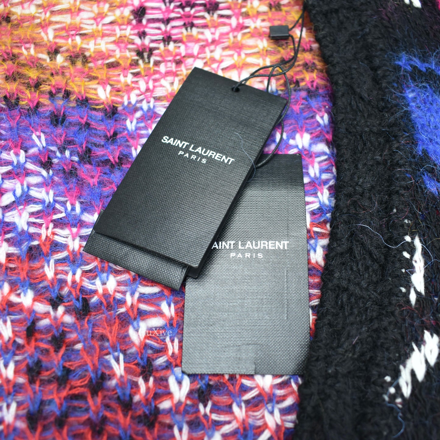 Saint Laurent - Oversized Jacquard Chevron Mohair Cardigan