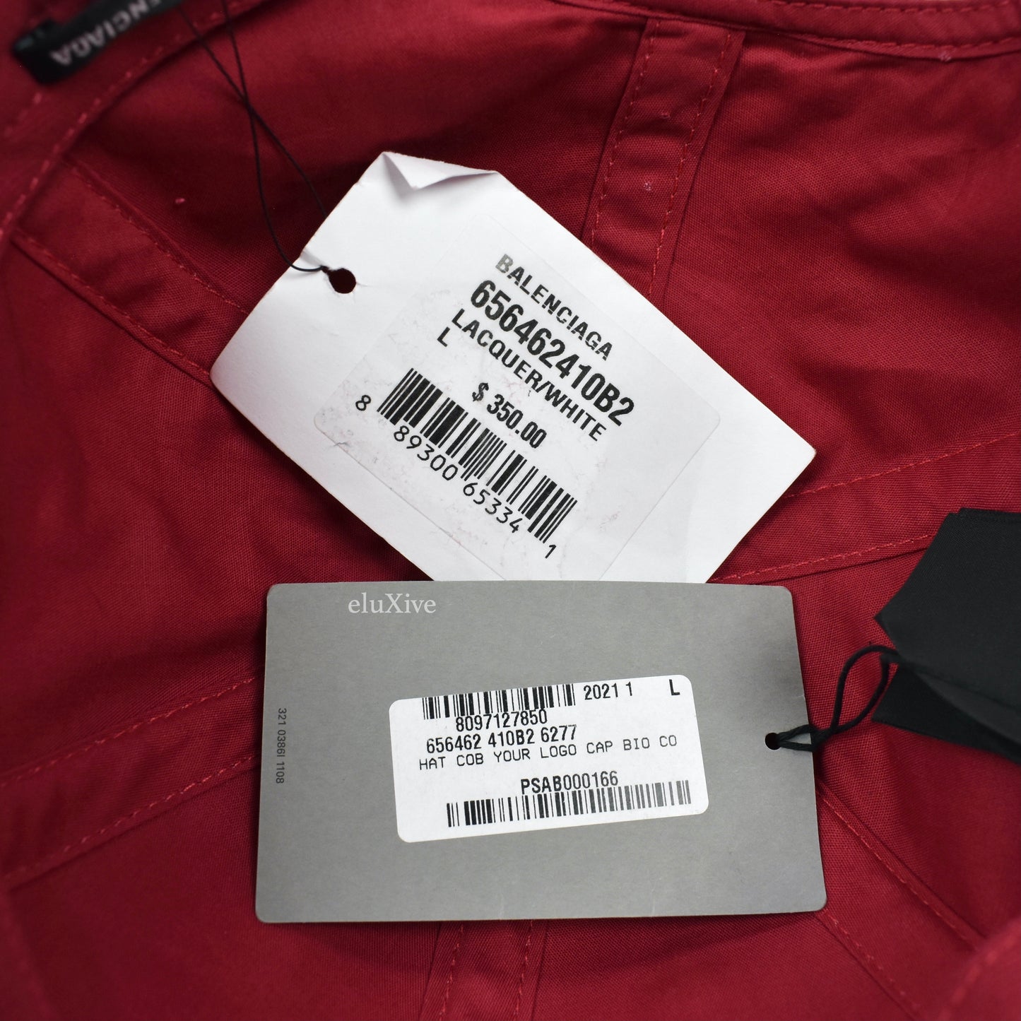 Balenciaga - Red Your Logo Here Embroidered Hat