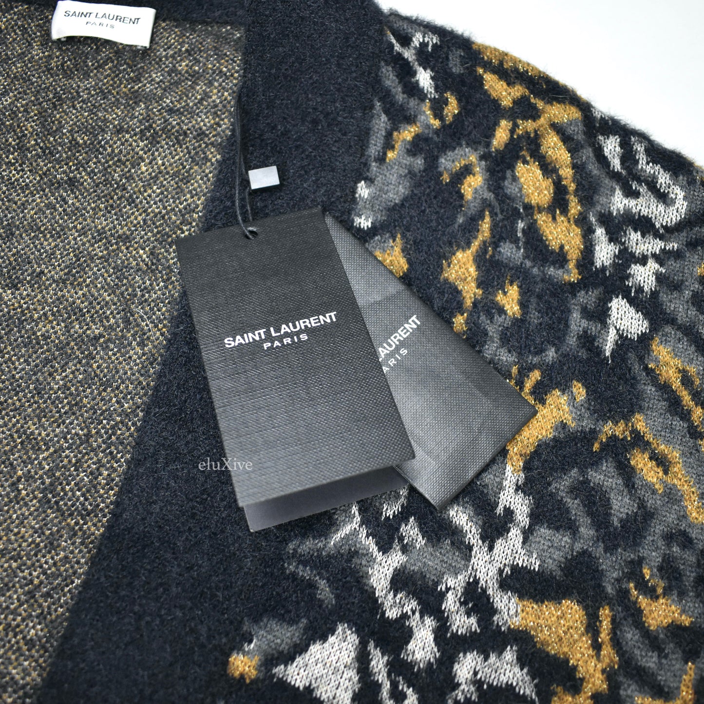 Saint Laurent - Abstract Tiger Jaquard Knit Kimono