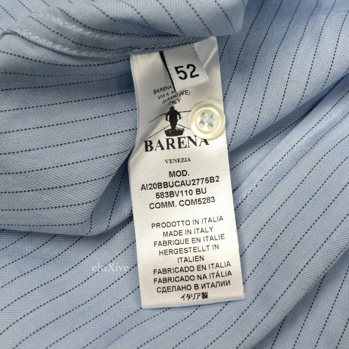 Barena - Blue Striped Cotton / Wool Button Down Shirt