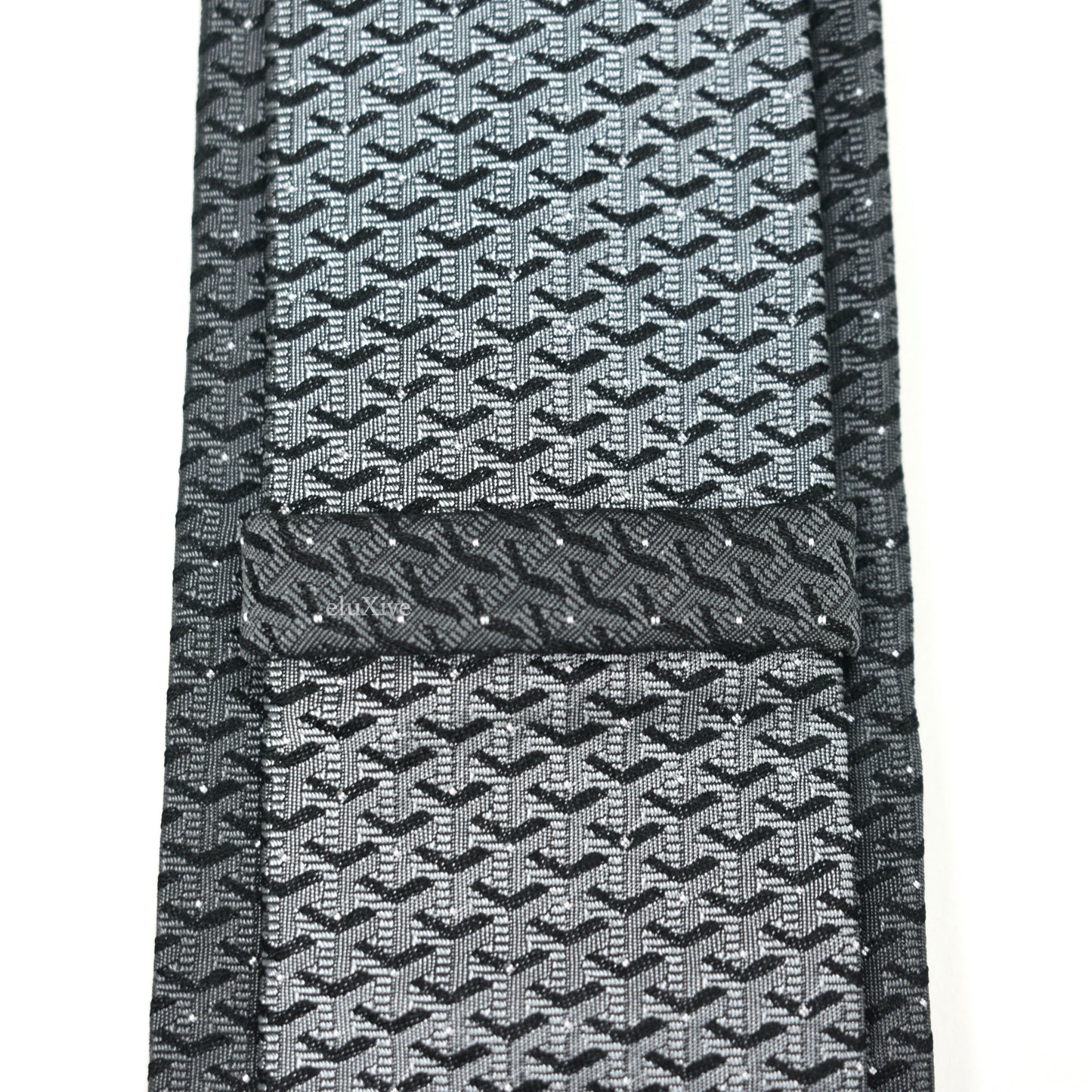 Goyard - Eldredge Monogram Woven Silk Tie (Gray)