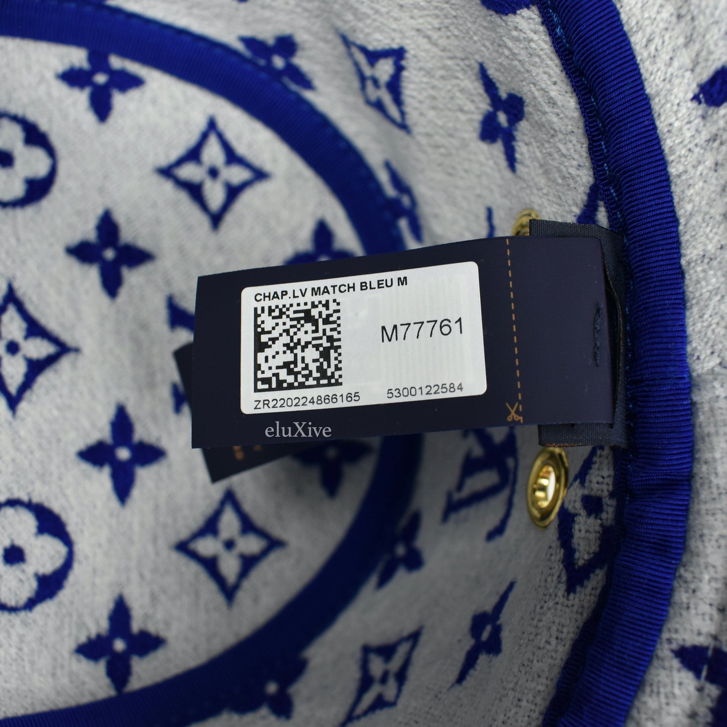 Louis Vuitton - LV Match Logo Woven Bucket Hat (Blue/White)