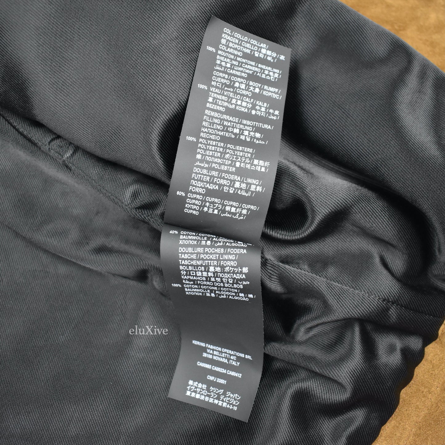 Saint Laurent - Brown Suede Shearling Collar Trucker Jacket