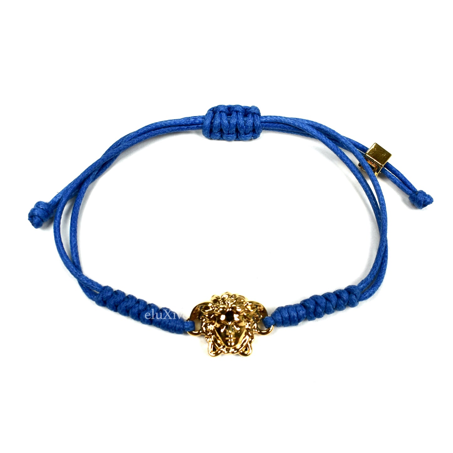 Versace - Gold Medusa String Bracelet (Blue)