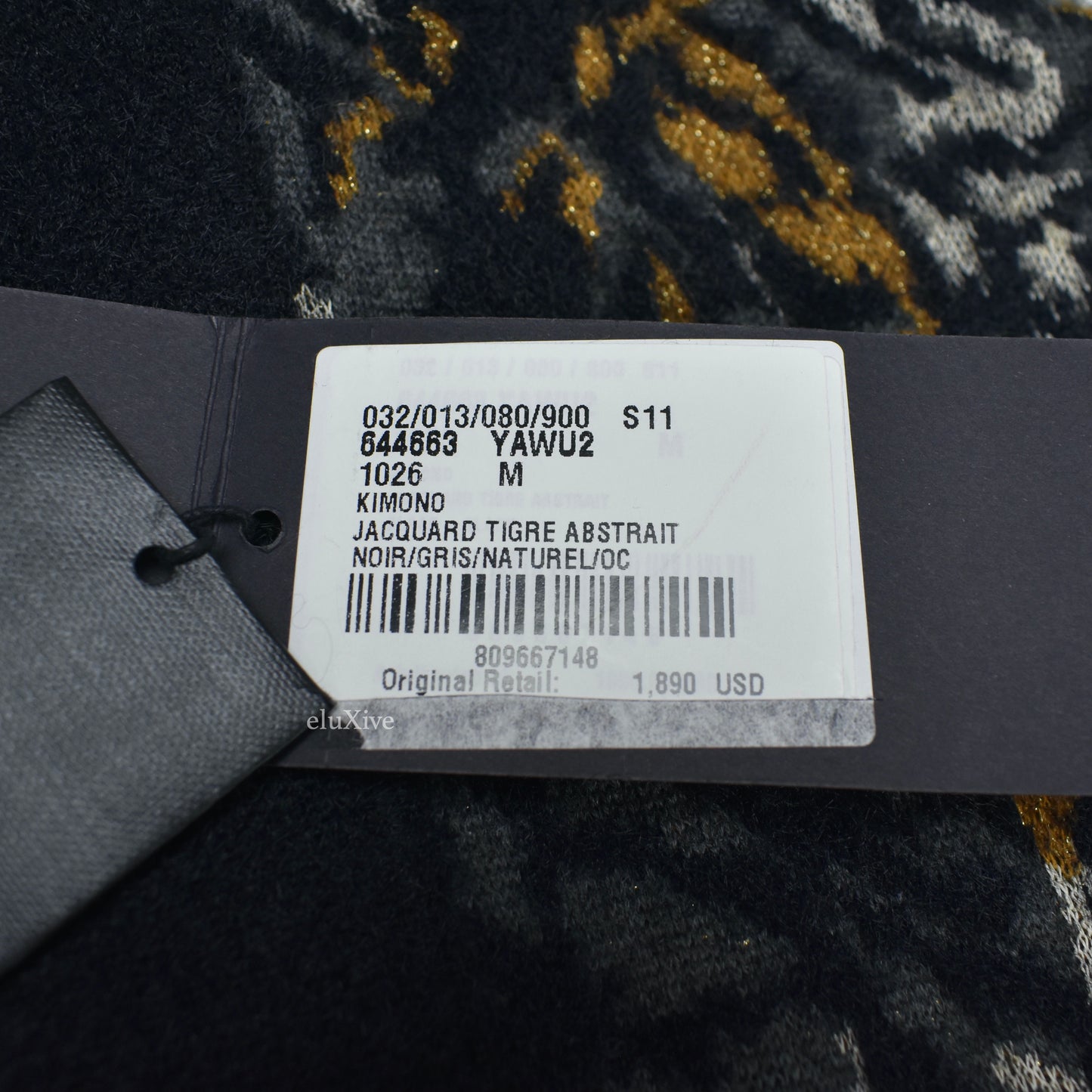 Saint Laurent - Abstract Tiger Jaquard Knit Kimono