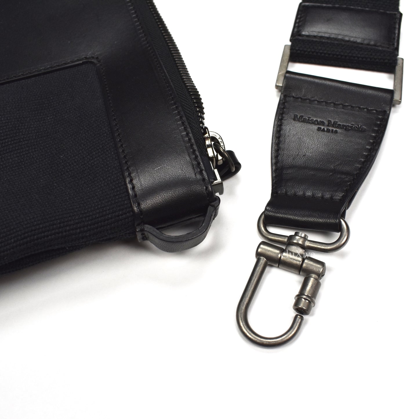 Maison Margiela - Black Canvas & Leather Shoulder Bag