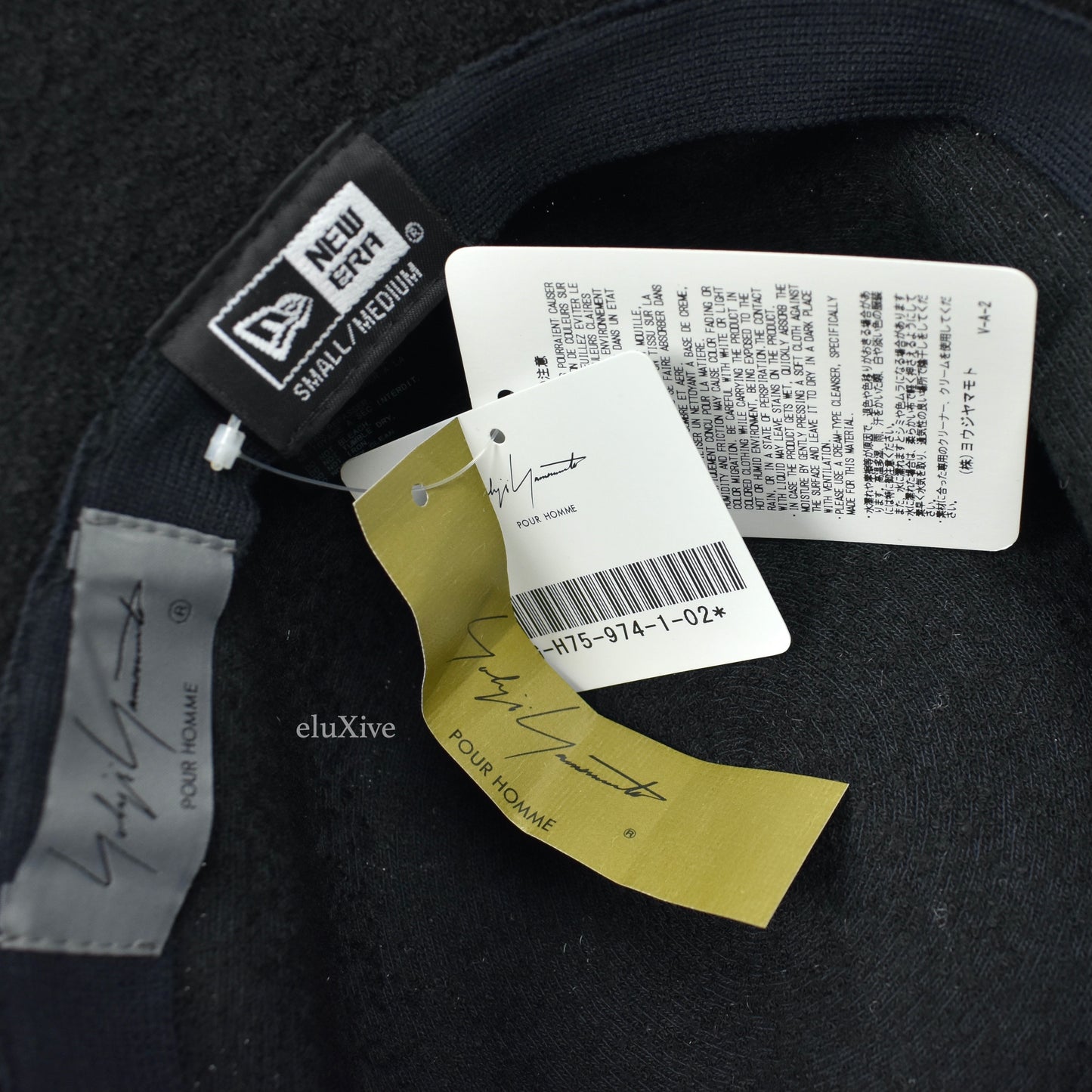 Yohji Yamamoto x New Era - Black Boucle Logo Patch Bucket Hat