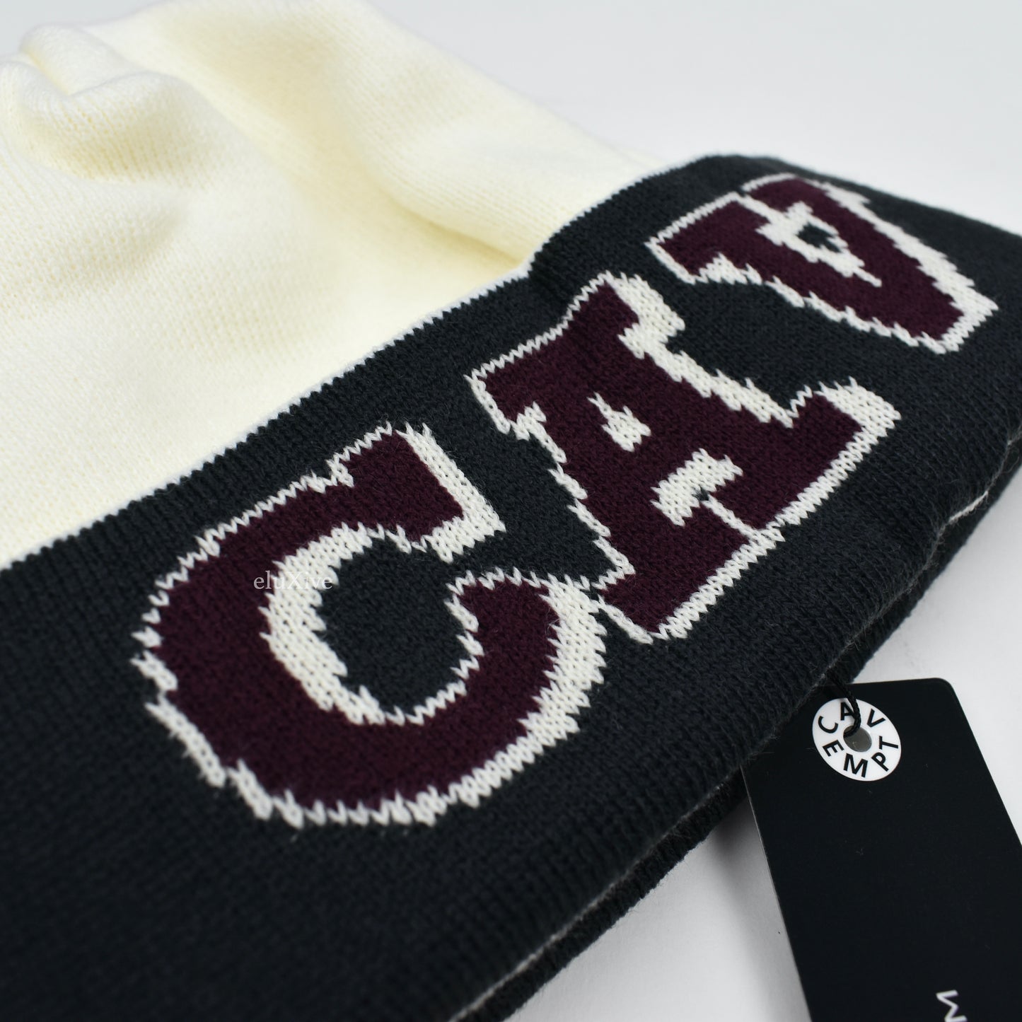 Cav Empt - Cream Logo Knit Beanie