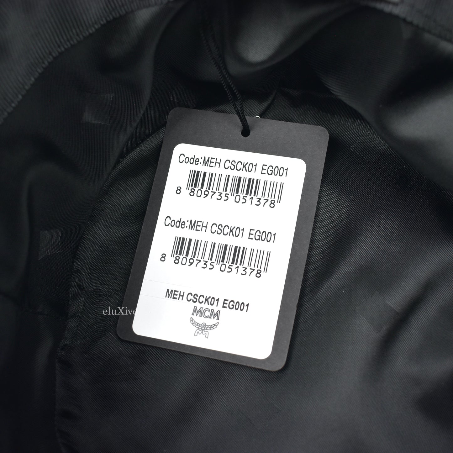 MCM - Black Cubic Monogram Bucket Hat