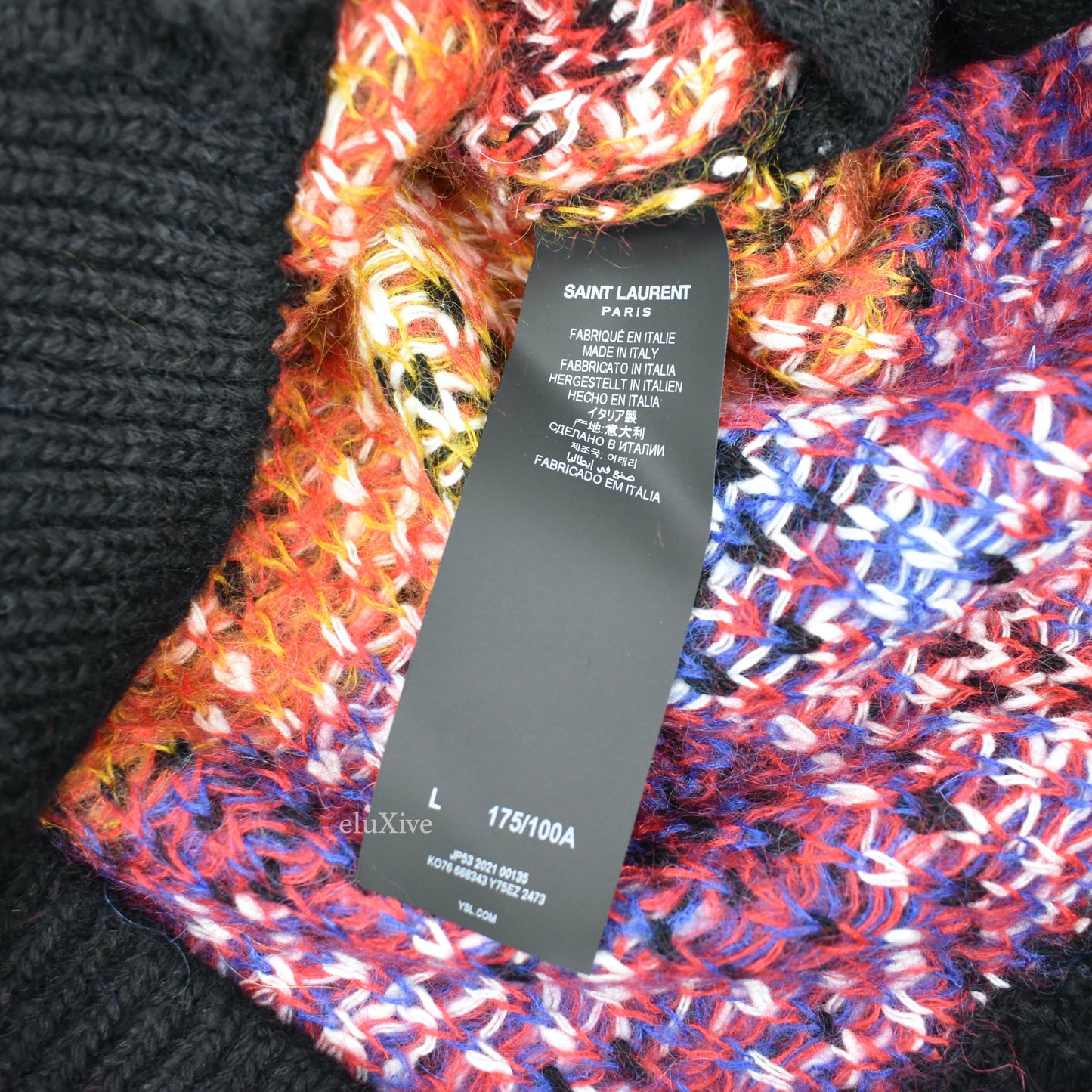 Saint Laurent - Oversized Jacquard Chevron Mohair Cardigan