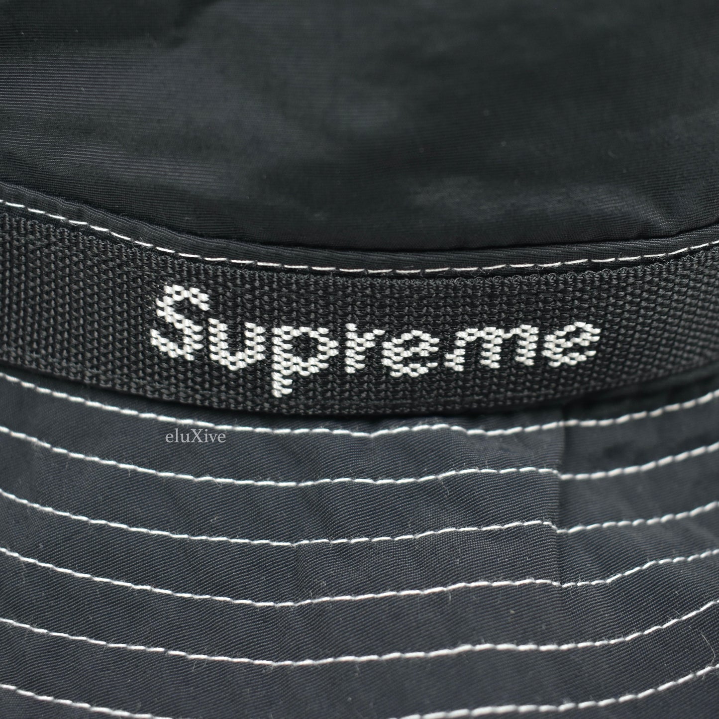 Supreme - Webbing Logo Bucket Hat / Crusher (Black)