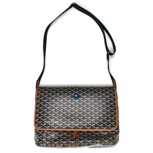 Goyard - Capetien MM Messenger / Laptop Bag (Black / Brown)