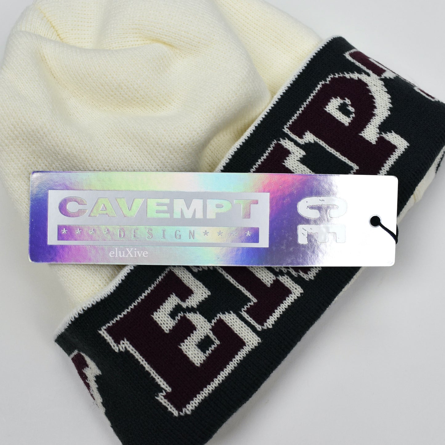 Cav Empt - Cream Logo Knit Beanie