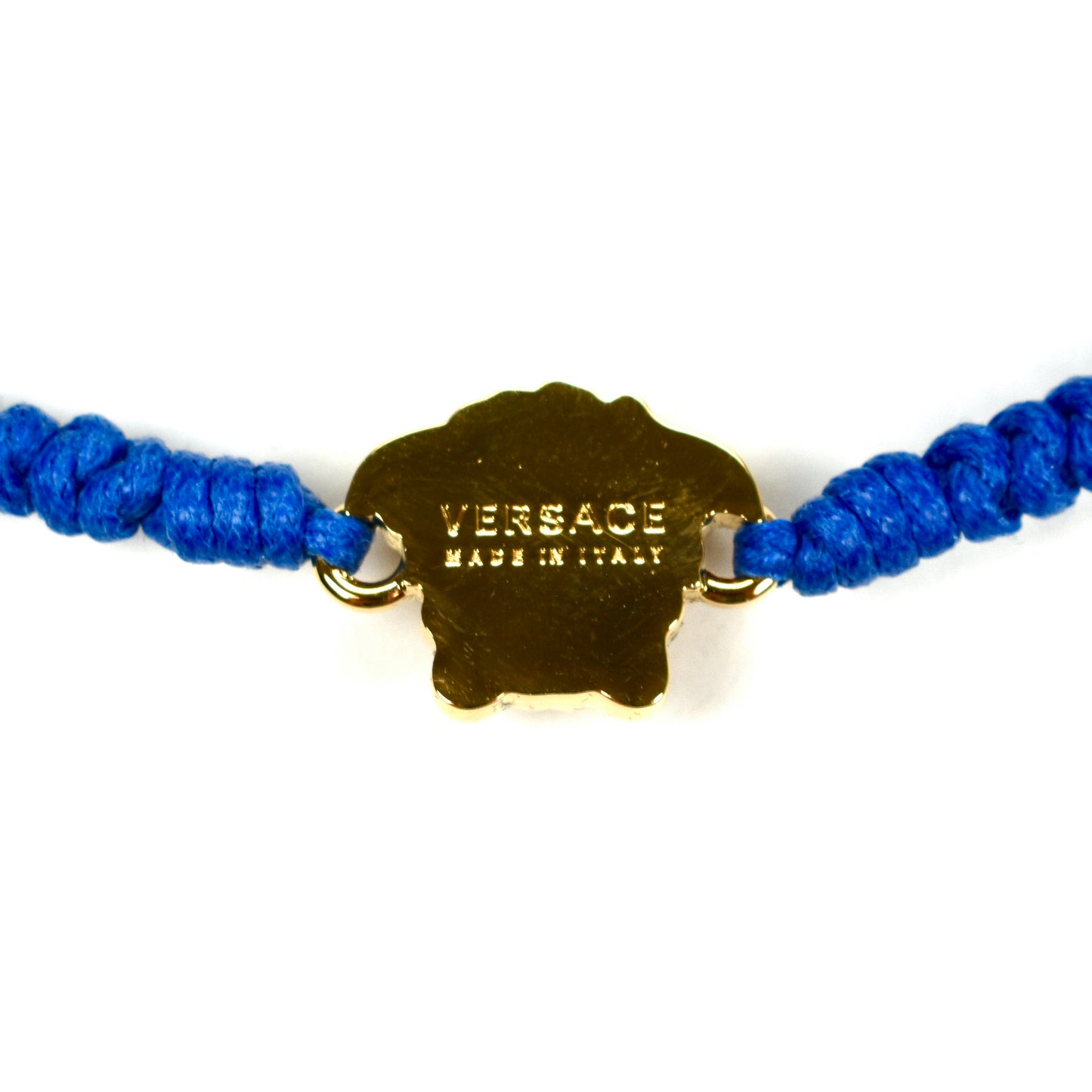 Versace - Gold Medusa String Bracelet (Blue)
