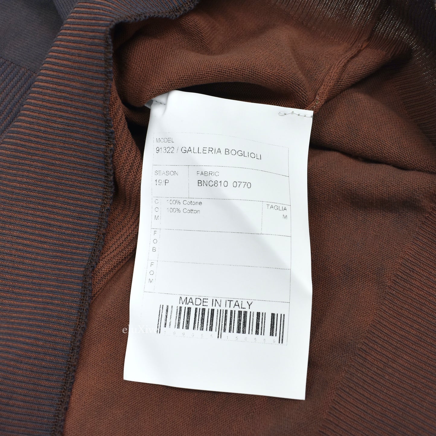 Boglioli - Rust / Navy Pigment Dyed Cotton Polo Sweater