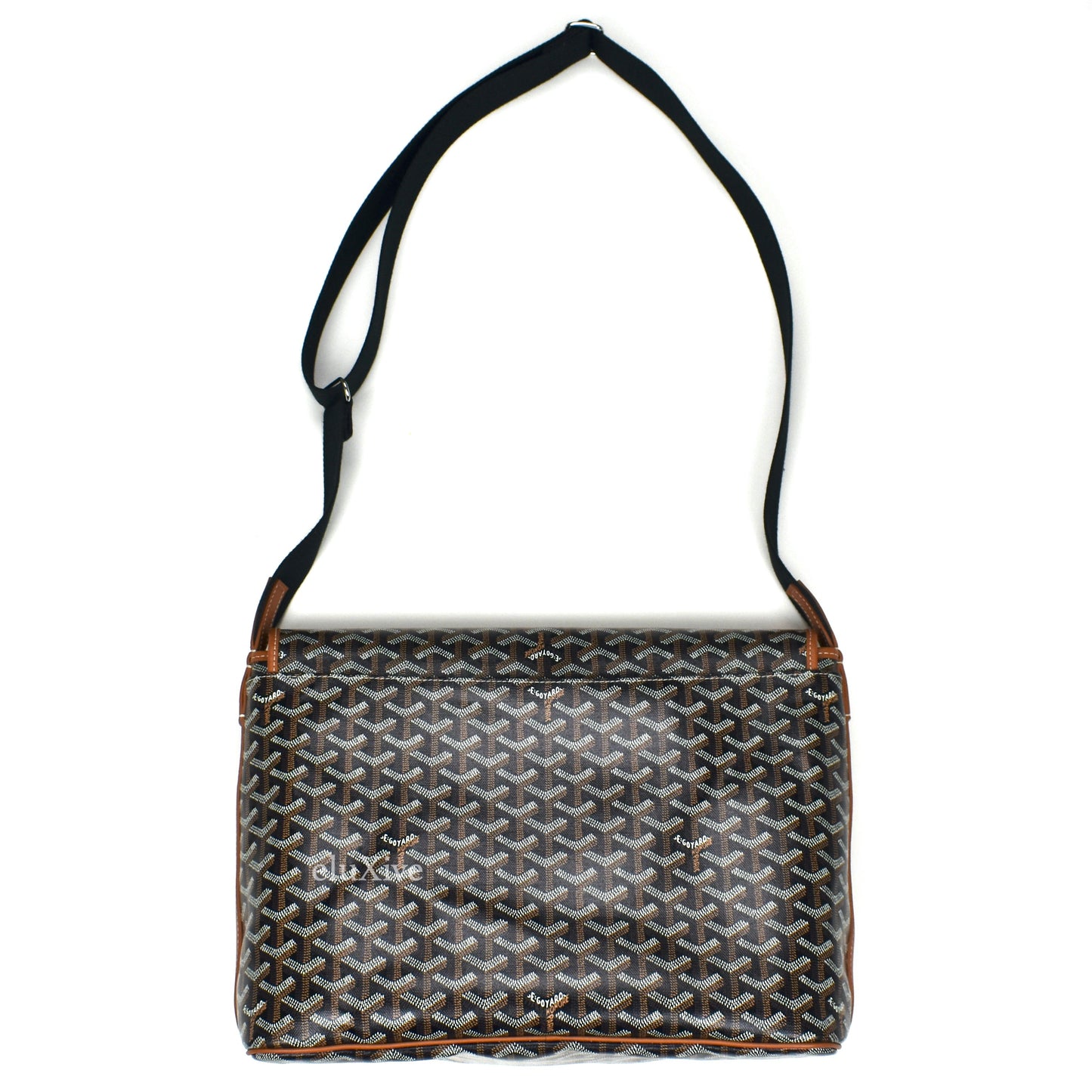 Goyard - Capetien MM Messenger / Laptop Bag (Black / Brown)