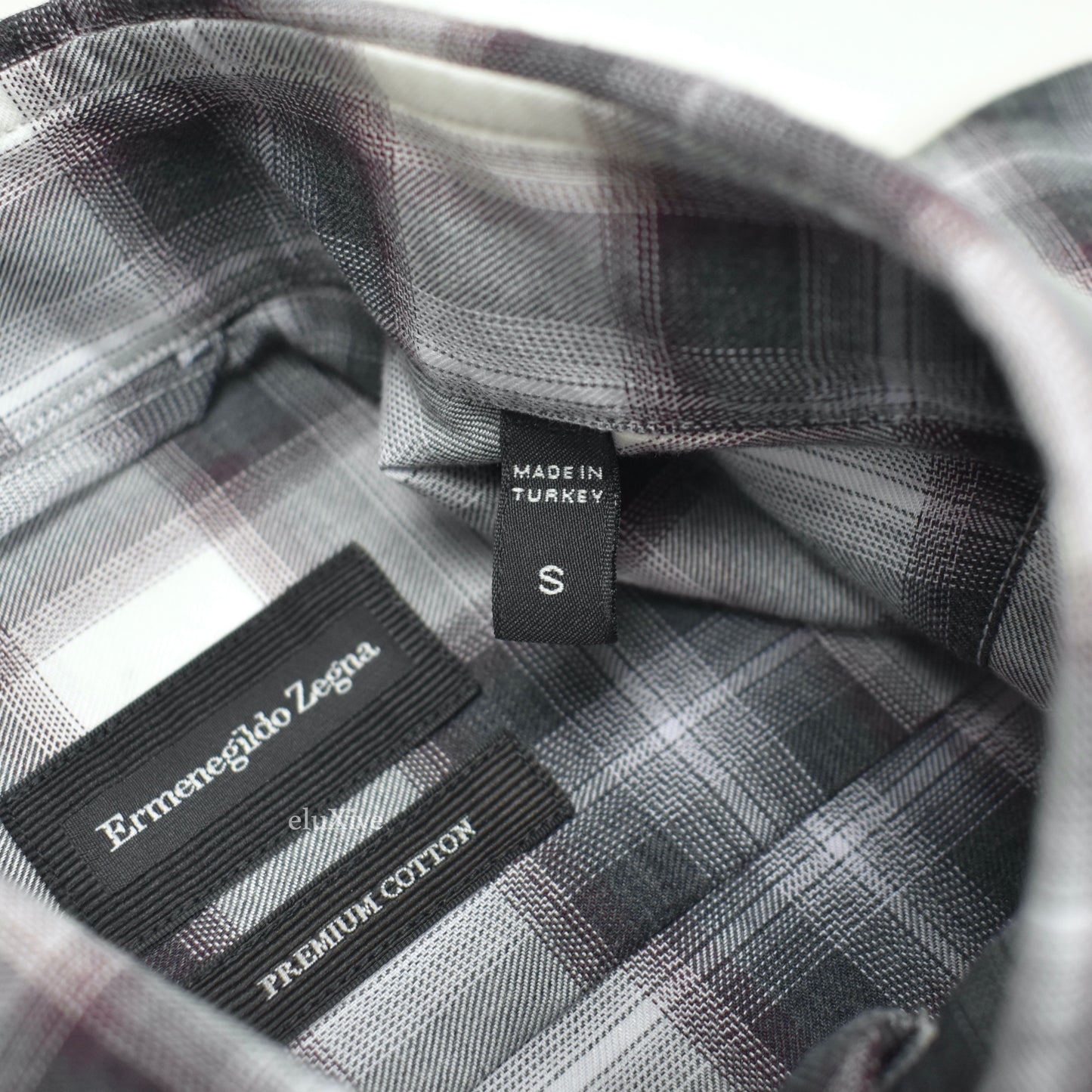 Ermenegildo Zegna - Purple & Gray Plaid Supima Cotton Shirt