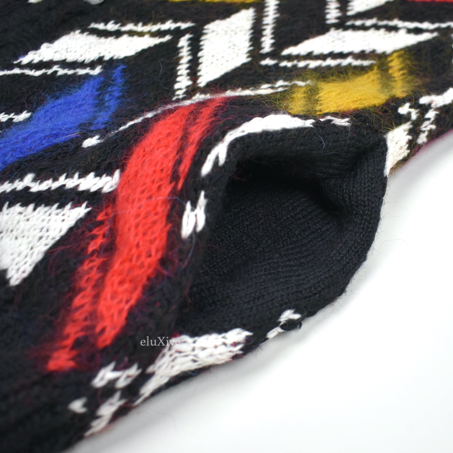 Saint Laurent - Oversized Jacquard Chevron Mohair Cardigan