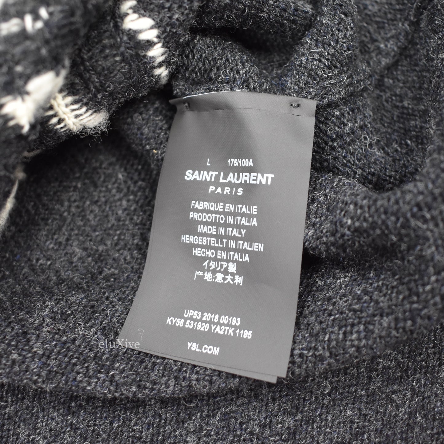 Saint Laurent - Intarsia Knit Skeleton Sweater