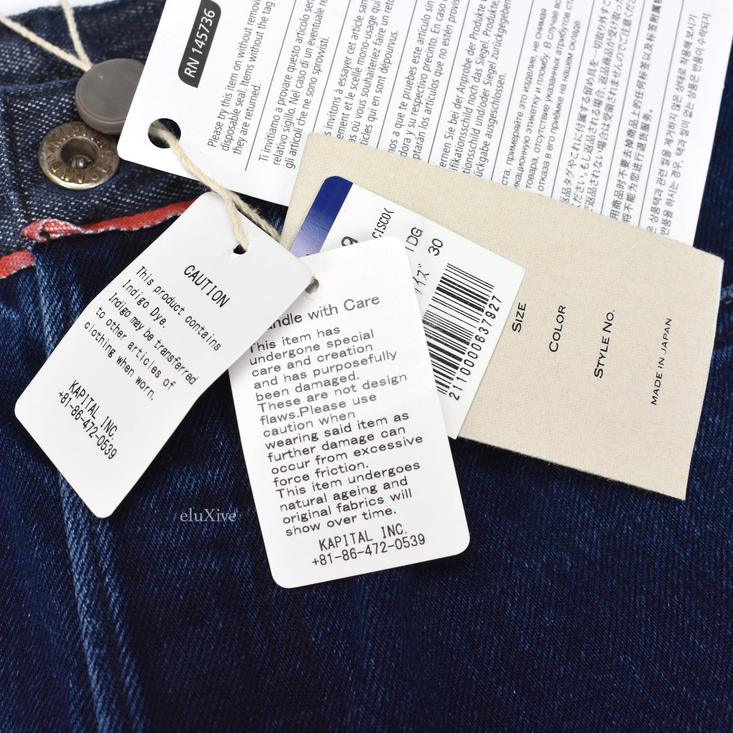 Kapital - Overdyed Blue Denim Jeans