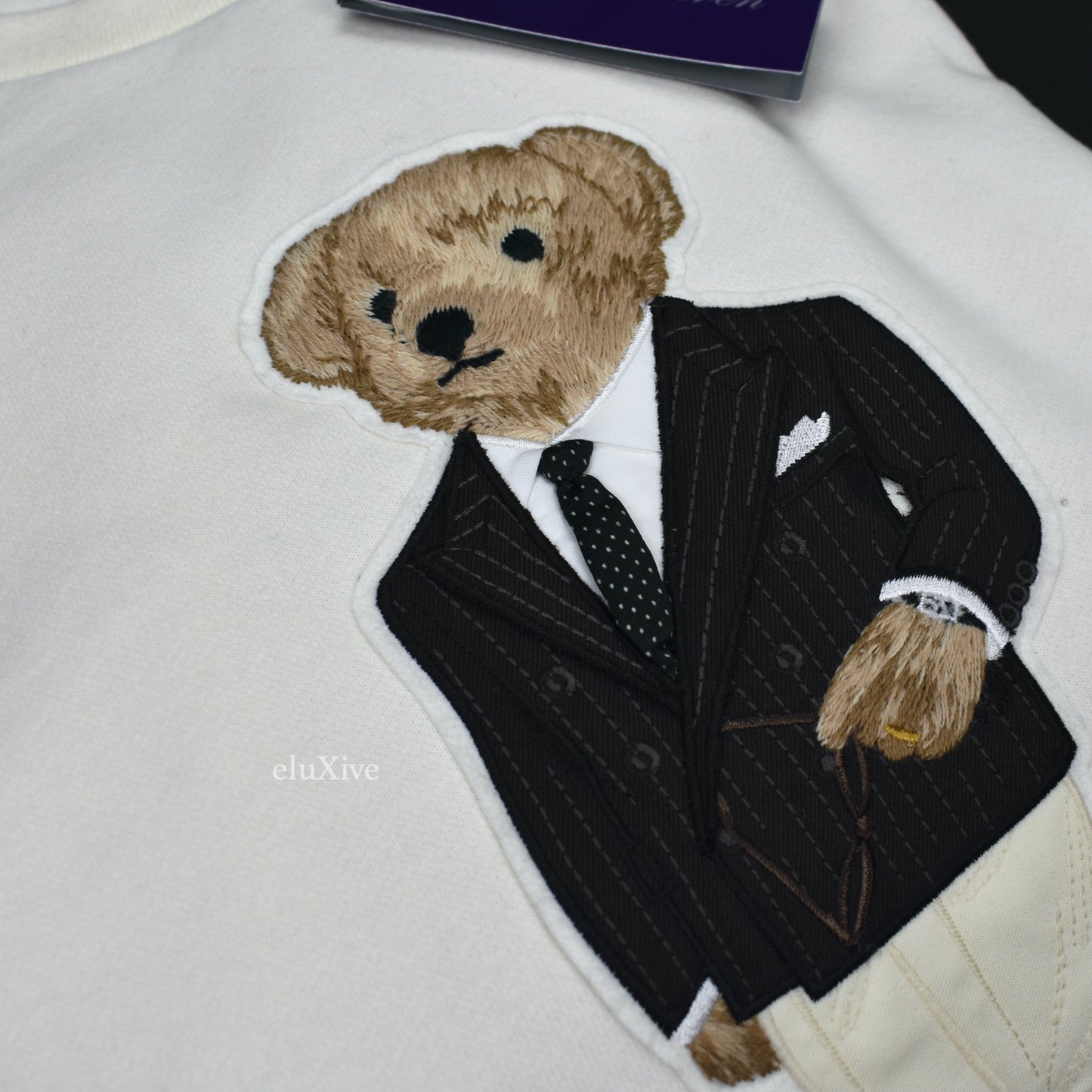 Ralph Lauren Purple Label - Tuxedo Polo Bear Sweatshirt (Cream)