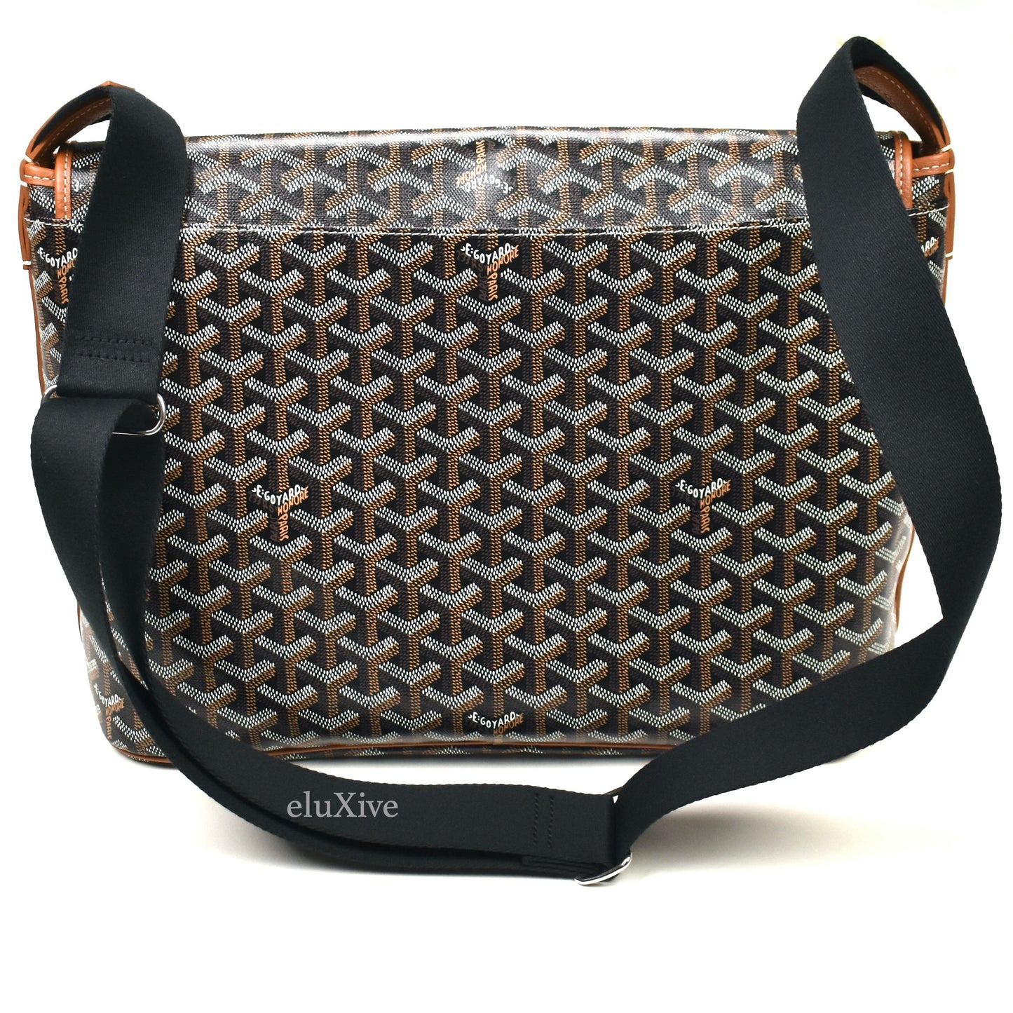 Goyard - Capetien MM Messenger / Laptop Bag (Black / Brown)
