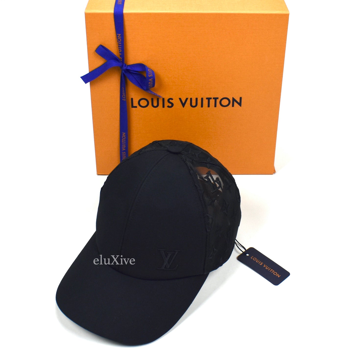Louis Vuitton - Black LV Mesh Monogram Trucker Hat