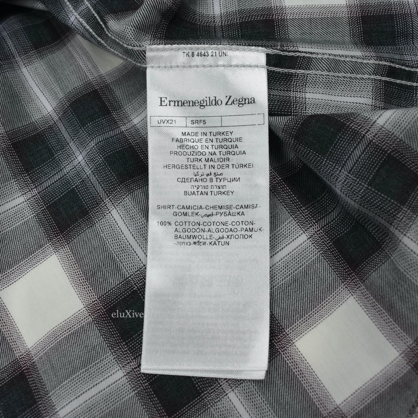 Ermenegildo Zegna - Purple & Gray Plaid Supima Cotton Shirt