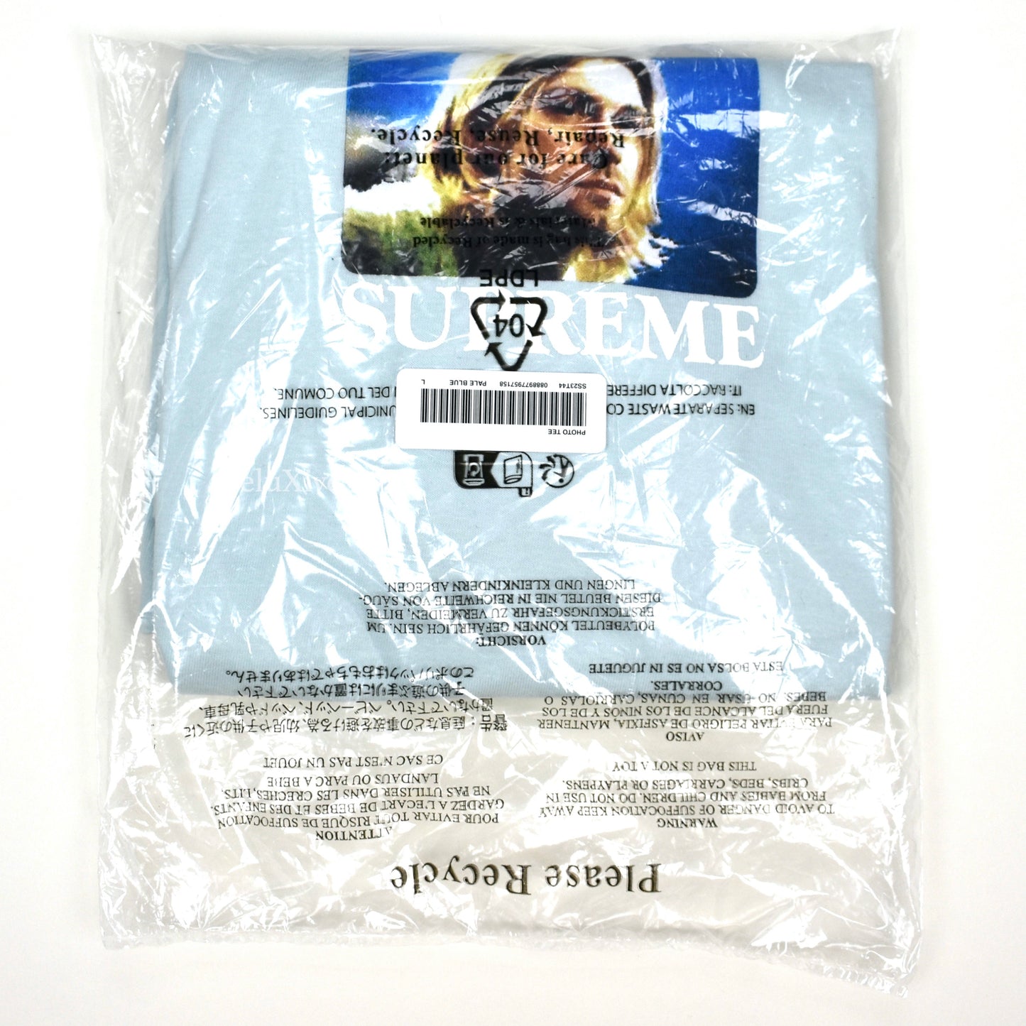 Supreme - Kurt Cobain Photo T-Shirt (Pale Blue)