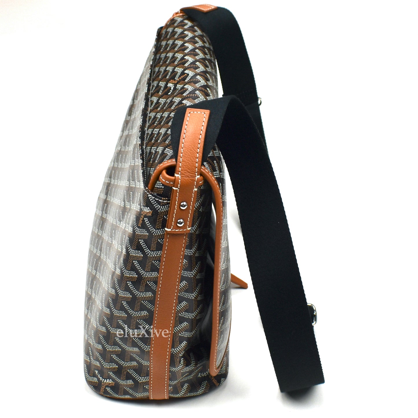 Goyard - Capetien MM Messenger / Laptop Bag (Black / Brown)