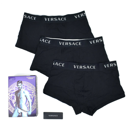 Versace - Black Logo Boxer Briefs (3-Pack)