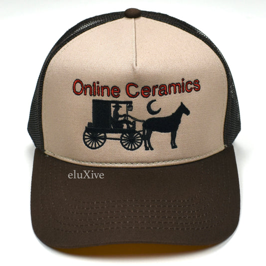 Online Ceramics - Carriage Logo 'Cowpoke' Trucker Hat (Brown)