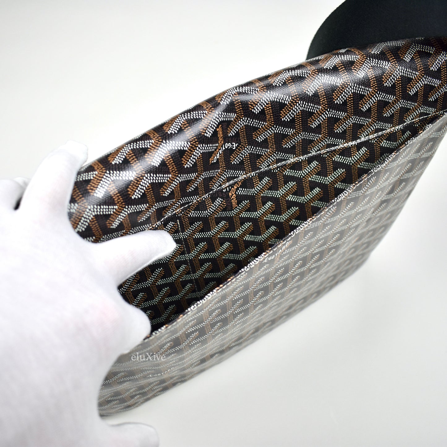 Goyard - Capetien MM Messenger / Laptop Bag (Black / Brown)