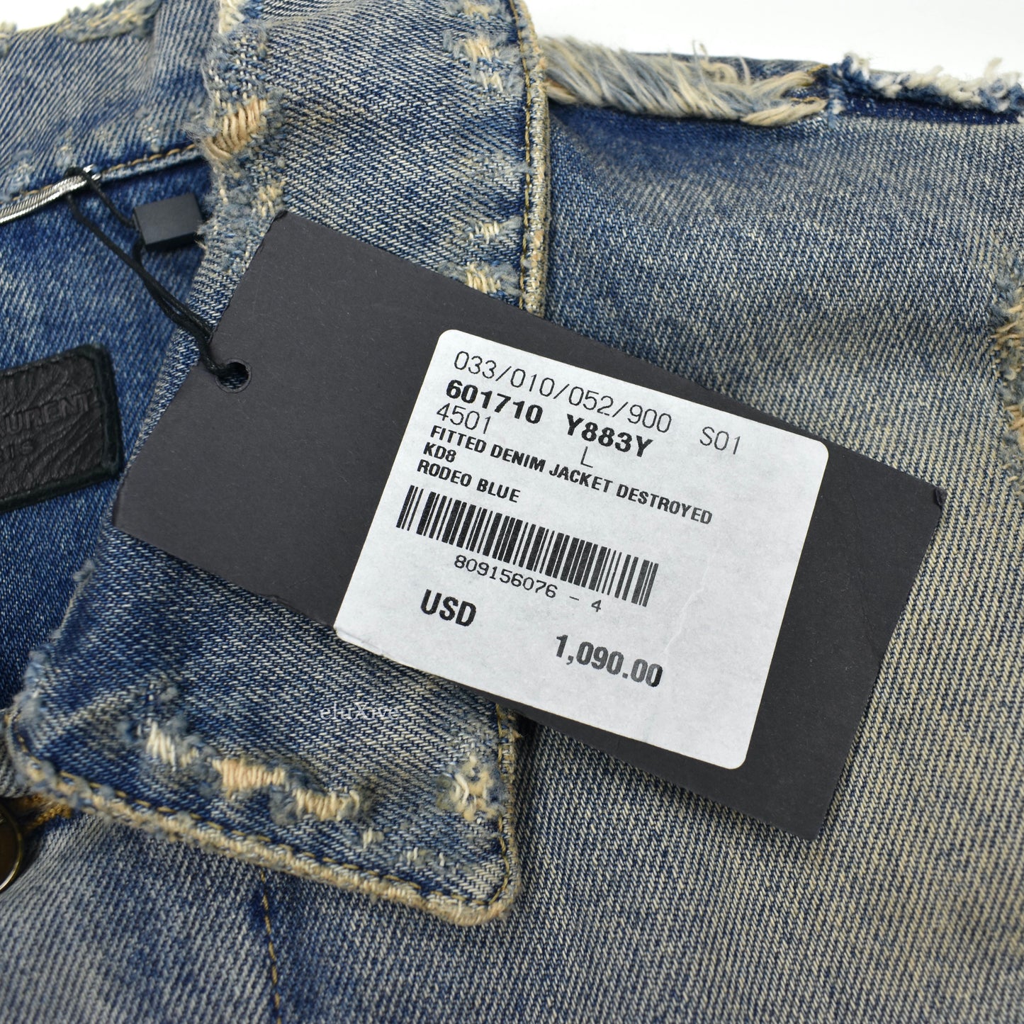 Saint Laurent - Blue Destroyed Denim Trucker Jacket