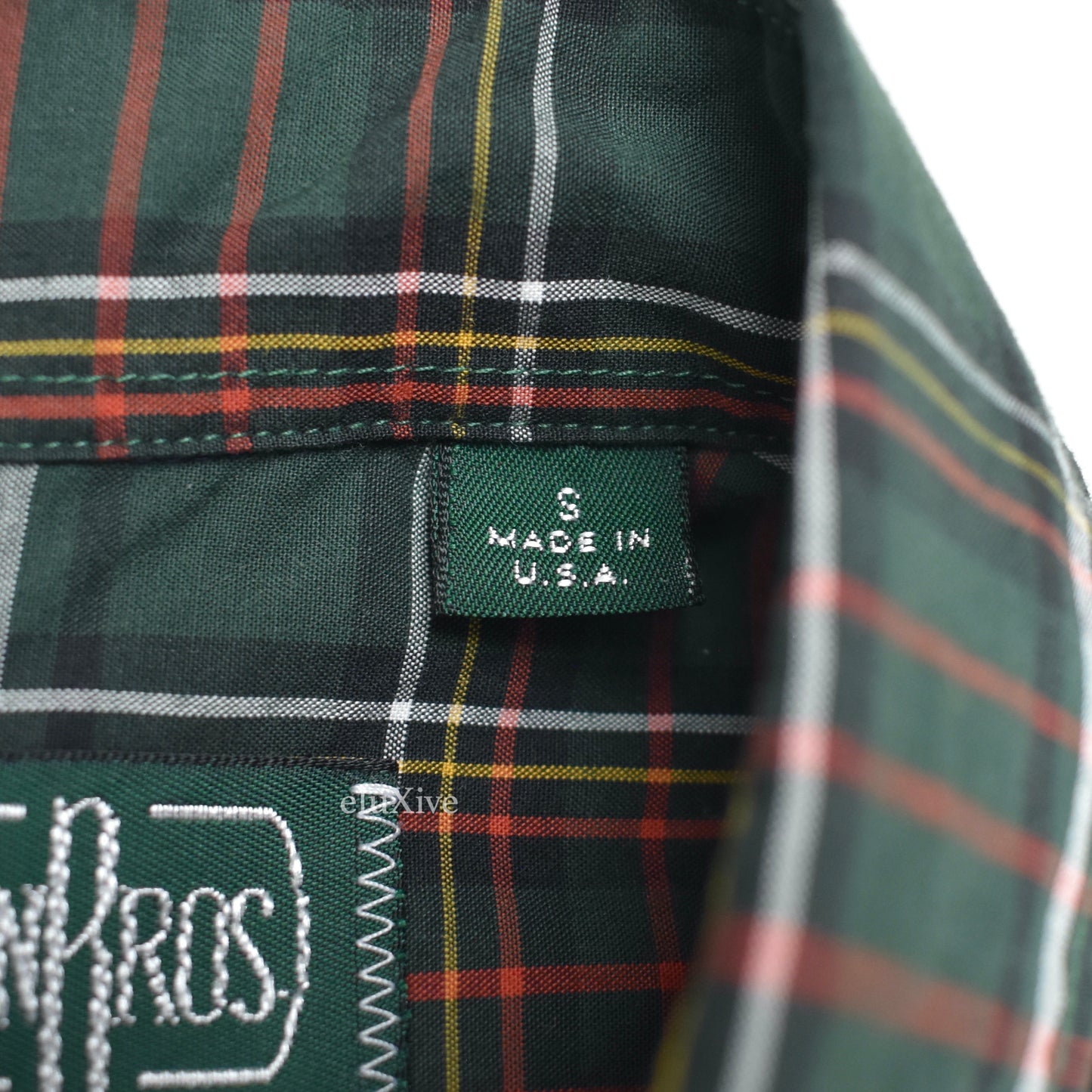 Gitman Vintage - Dark Green/Red/White Plaid Button Down Shirt