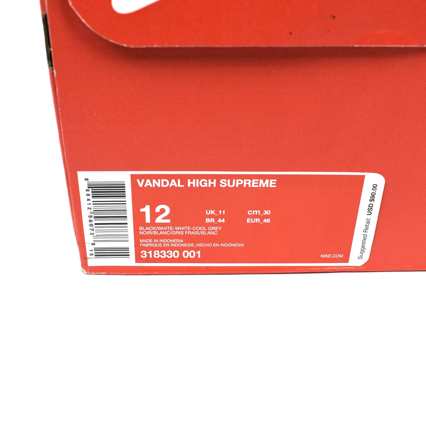 Nike - Vandal High Supreme Nylon (Black/White/Gray)