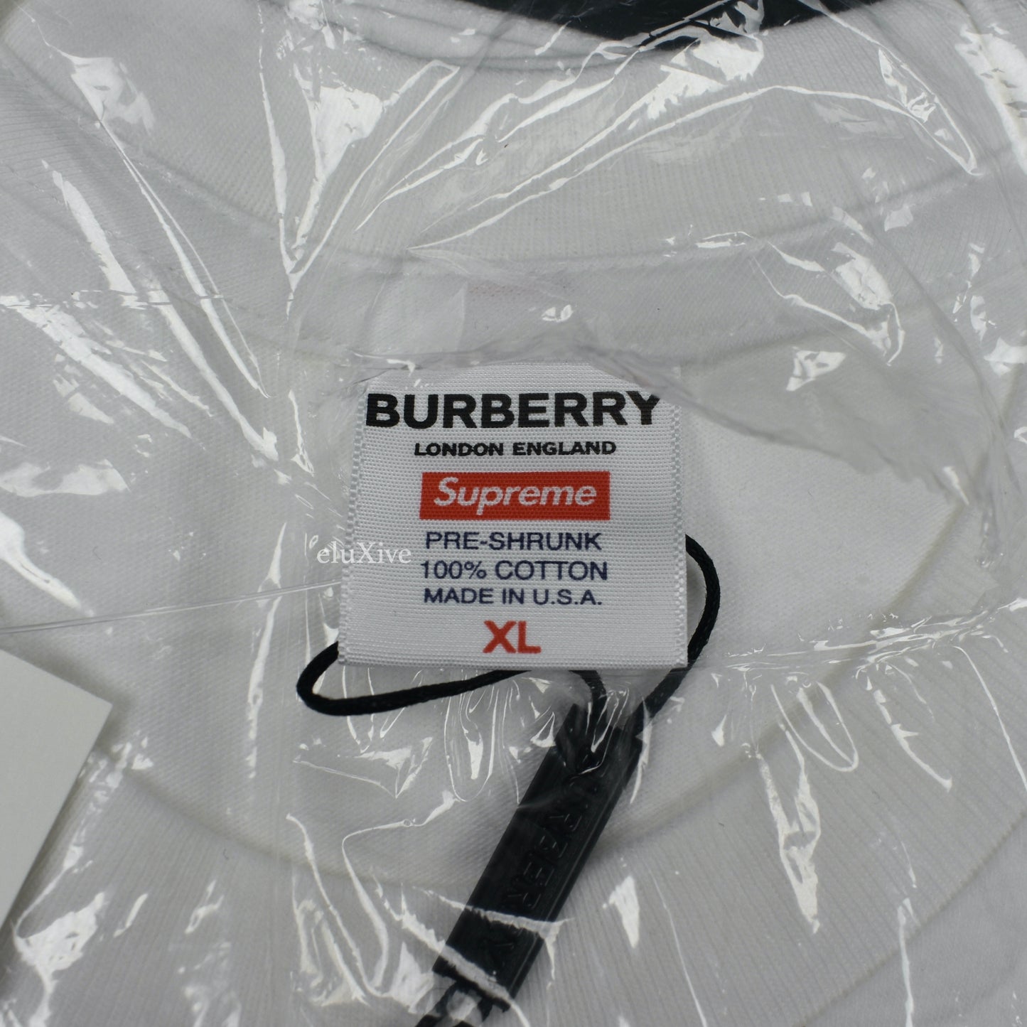 Supreme x Burberry - Nova Check Box Logo T-Shirt (White)