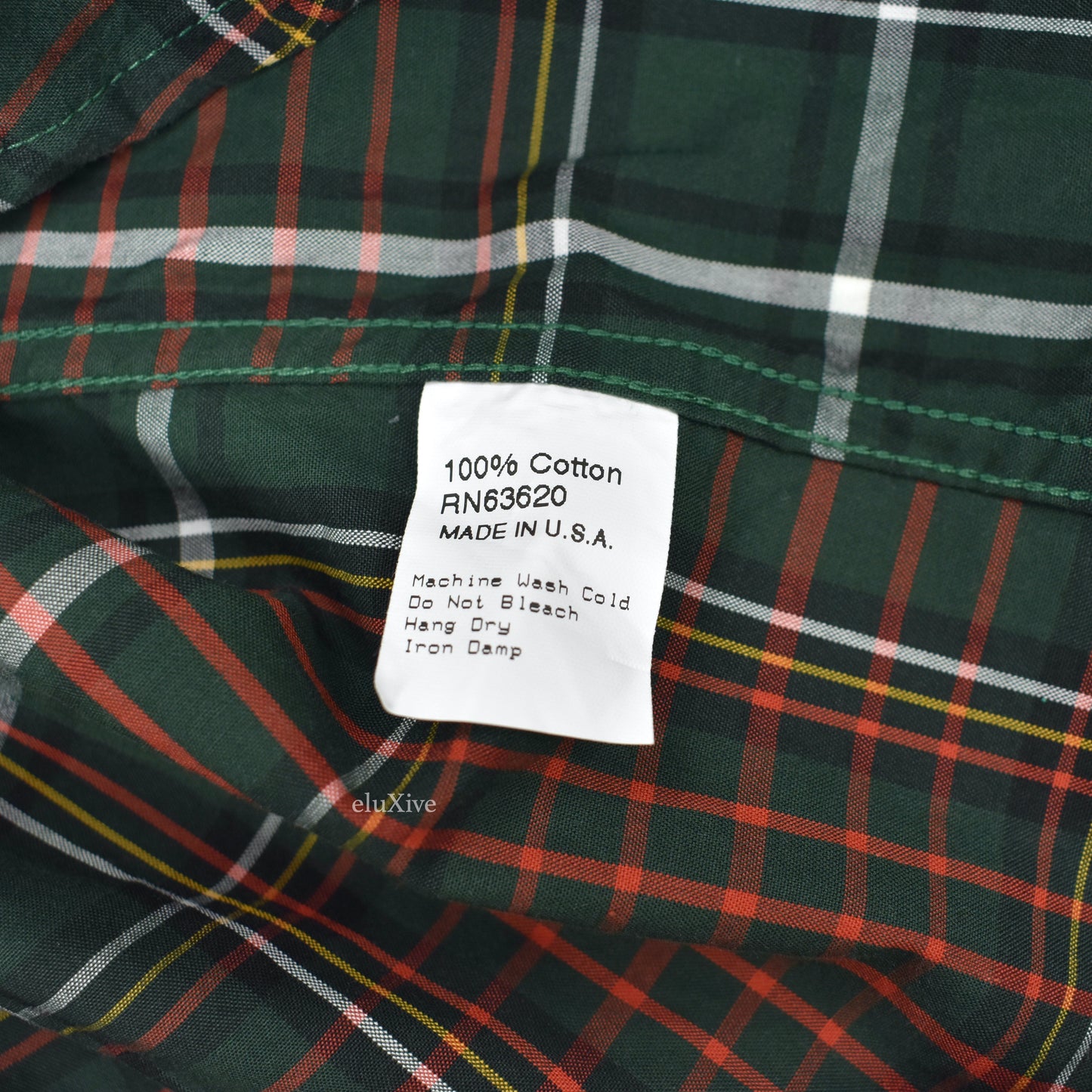 Gitman Vintage - Dark Green/Red/White Plaid Button Down Shirt