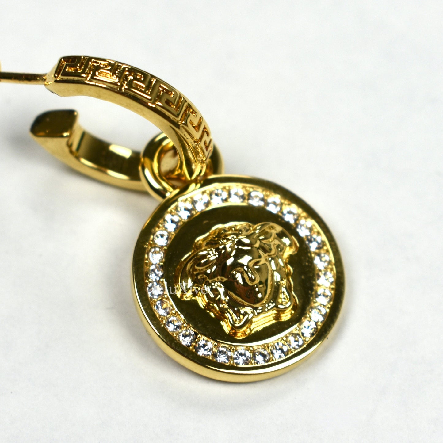 Versace - Gold Crystal Medusa Earrings