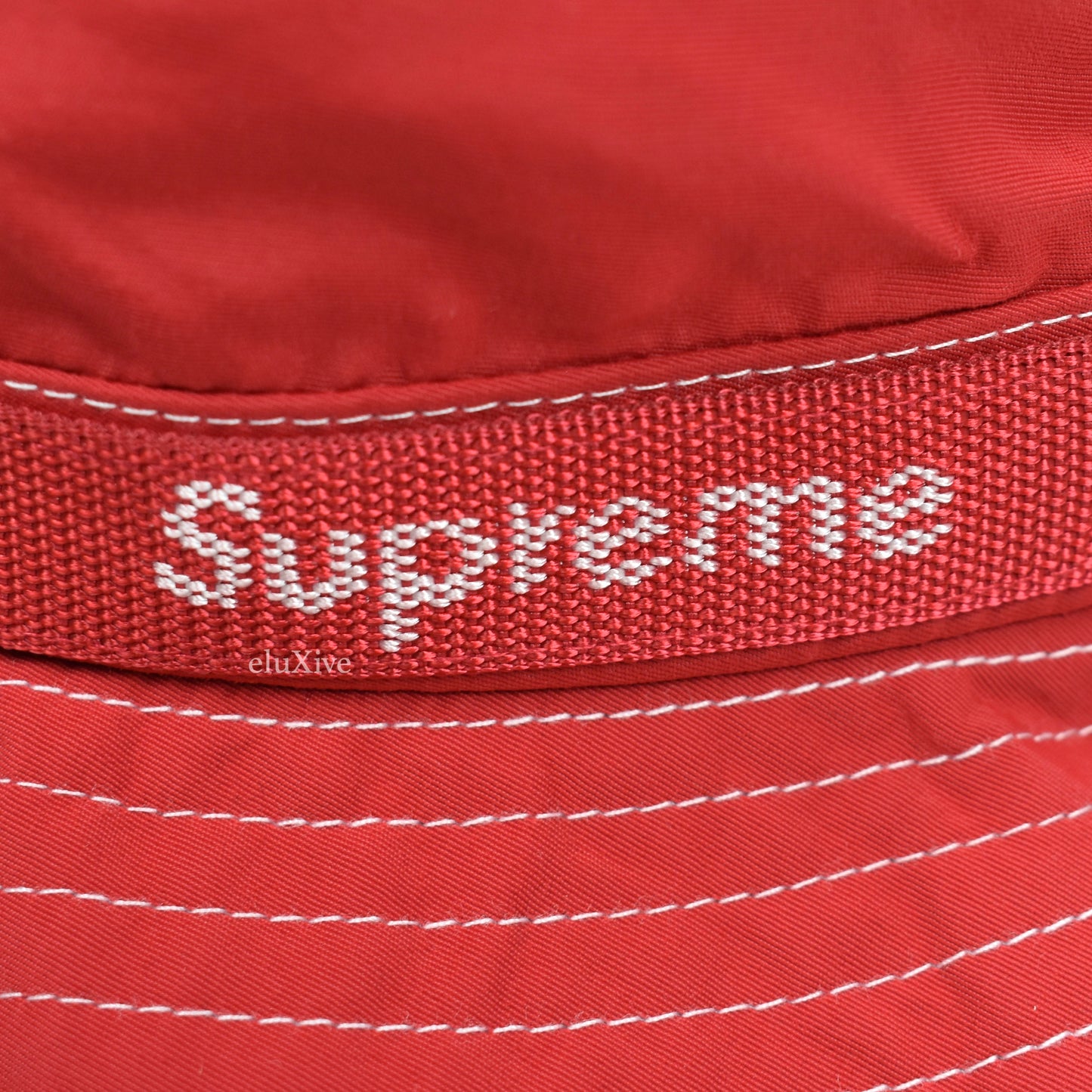 Supreme - Webbing Logo Bucket Hat / Crusher (Red)