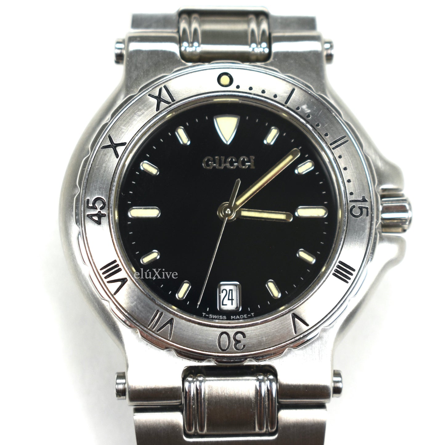 Gucci - 9700 Stainless Steel Black Dial Diver's Watch