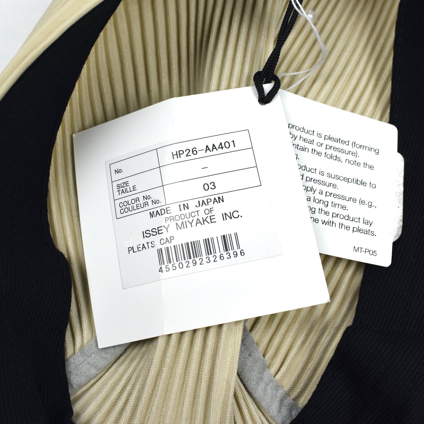 Issey Miyake - Beige Homme Plisse Pleated Hat
