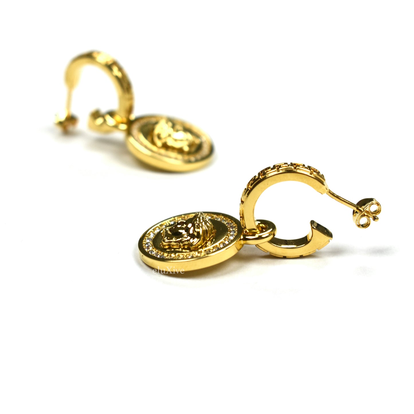 Versace - Gold Crystal Medusa Earrings