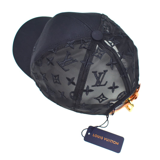 Louis Vuitton - Black LV Mesh Monogram Trucker Hat