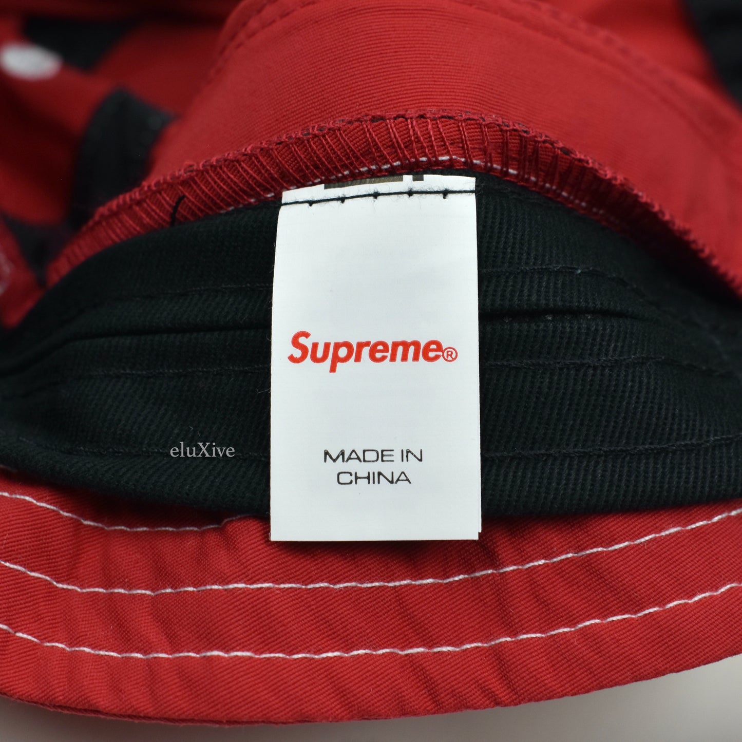 Supreme - Webbing Logo Bucket Hat / Crusher (Red)