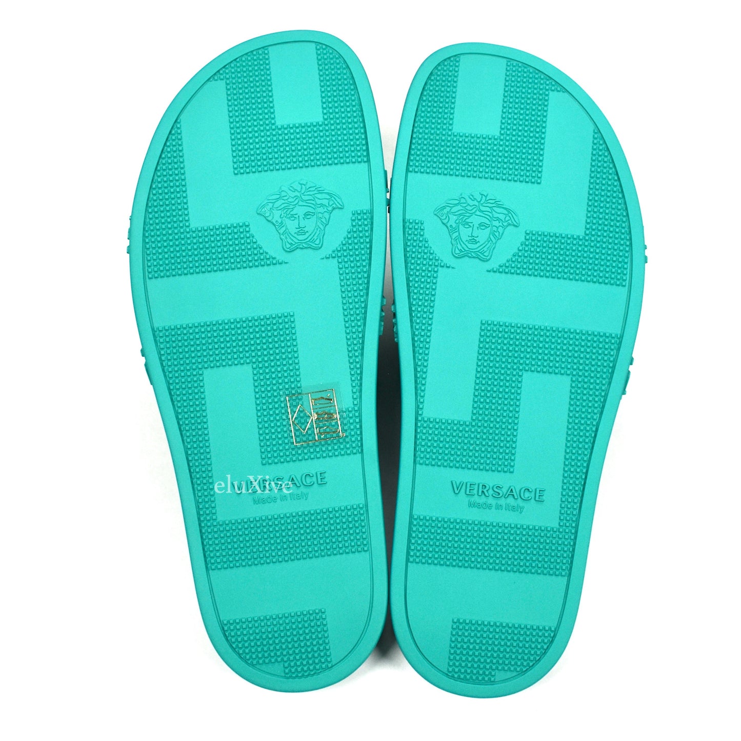 Versace - Turquoise Palazzo Medusa Pool Slides