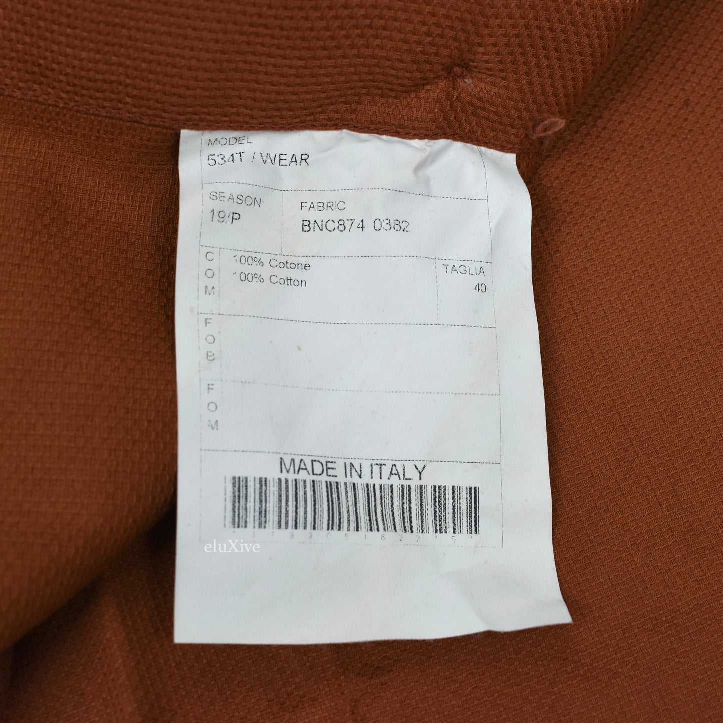 Boglioli - Rust Orange Birdseye Woven Cotton Button Down Shirt